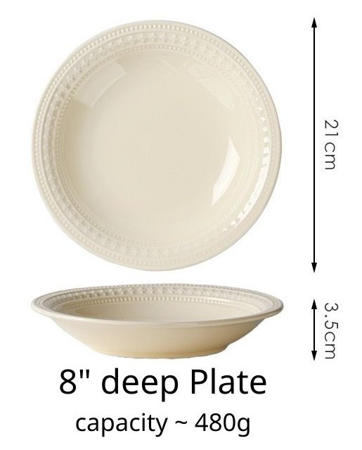 8" deep Plate
