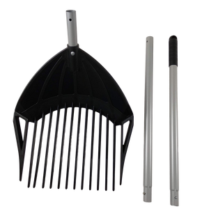 专业耐用长装配手柄可拆卸防滑叶耙抓斗多用途花园草耙 - Product Image 6