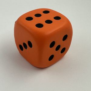 Benutzer definierter Druck Logo Farbe Brettspiel Übung Workout Anti Stress Ball Werbe geschenk würfel 5cm PU Bouncy Soft Foam Würfel - Product Image 4