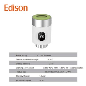 2025 белый ПК цифровой термостат клапан Zigbee Беспроводной умный радиатор термостат домашний отель Электрический обогрев пол - Product Image 6