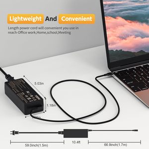 100W Laptop şarj cihazı USB-C PD güç adaptörü 100W hızlı şarj ThinkPad için Dell için Acer için HP ile OVP koruma - Product Image 3