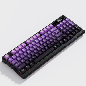 Accesorios para ordenador portátil Walmet, accesorio inalámbrico de 94 teclas, BT, modo dual, personalidad, creativo, ajuste de perilla de teclado con pantalla - Product Image 2