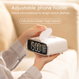Fast Wireless Charger Station RGB LED Digital Clock Speaker Temperature Display Lamp <strong>Control</strong> Alarm Clock-for Parties <strong>Computer</strong> - Product Image 3