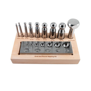 18 HOLE PLATE and 18 <strong>DAPPING</strong> PUNCH SET