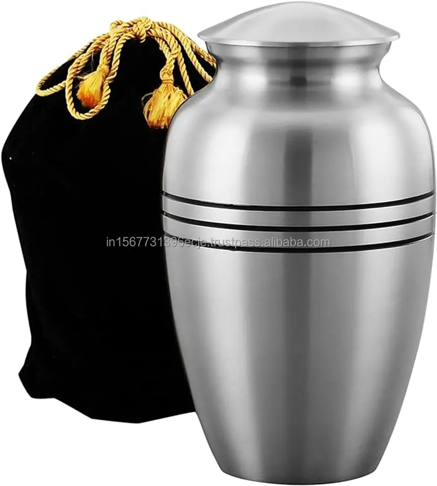 Urna de cremación de latón Ring of Love Pewter Urna clásica para cenizas humanas Urna para funeral