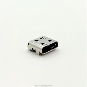 24针USB 3.1 C型母插座连接器插孔端口DIP SMT 180度更换适配器