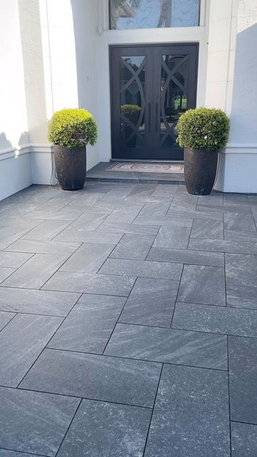 Graphite Slate Modular Paver Tile Charcoal Grey