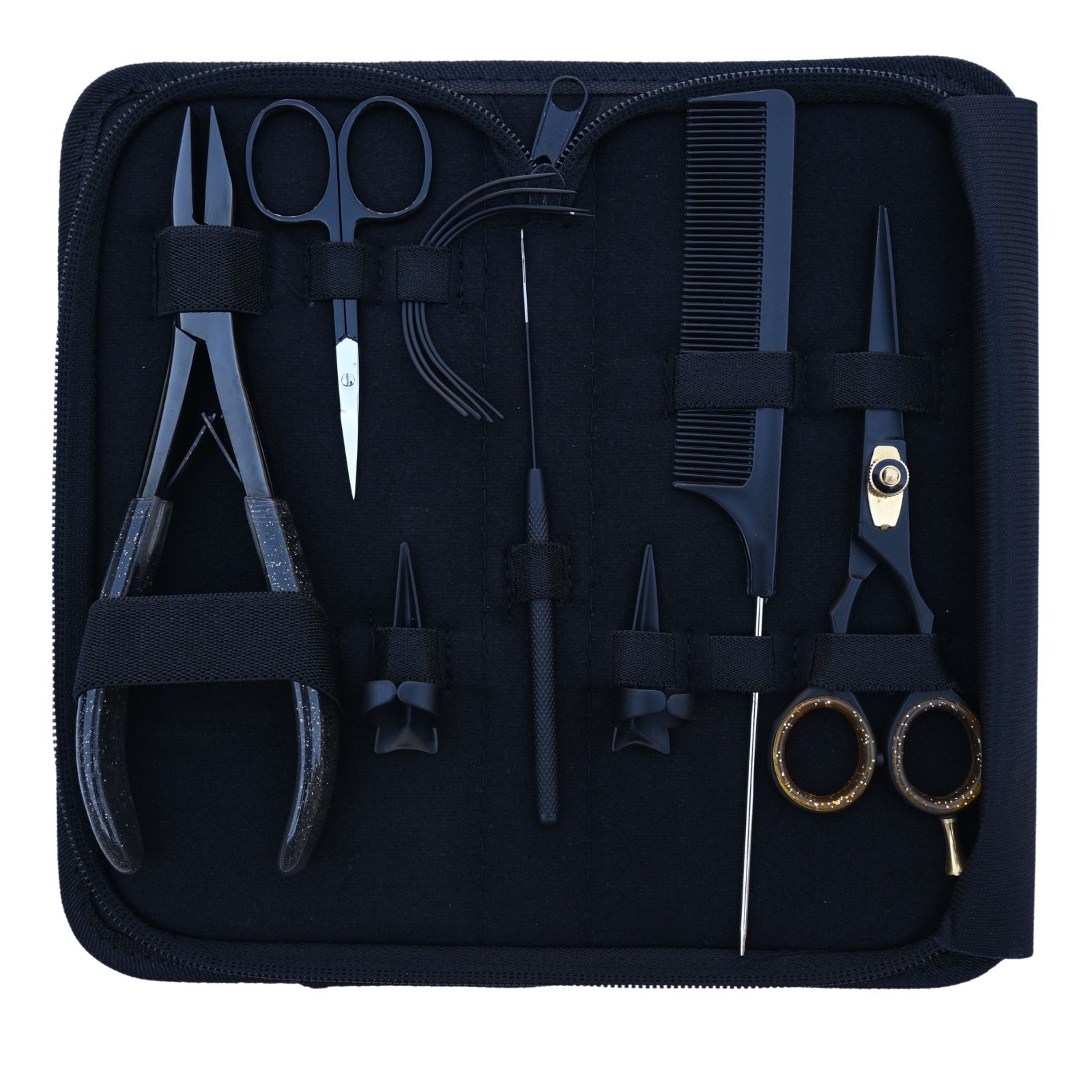 Black 1 Hair Extension Tools Kit