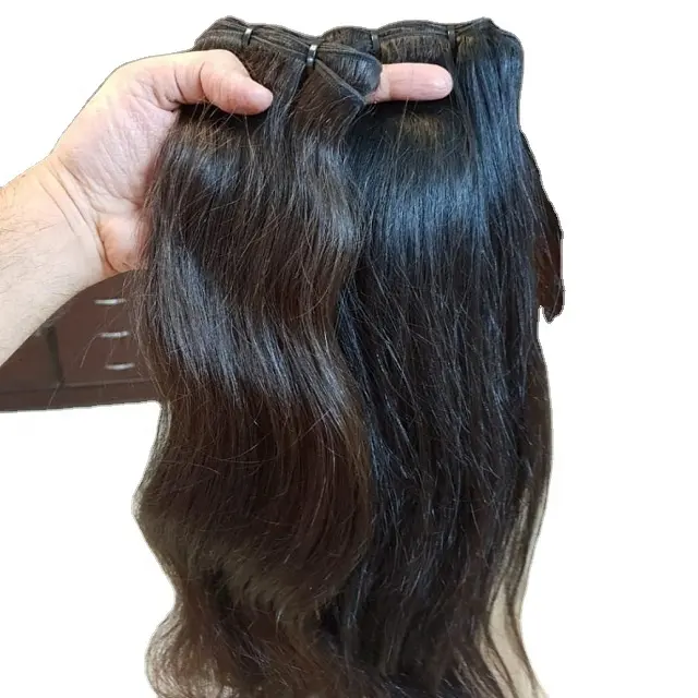 Extensão de cabelo humano sem processamento, extensão de cabelo humano sem cutículas completas alinhadas em formato de virgem