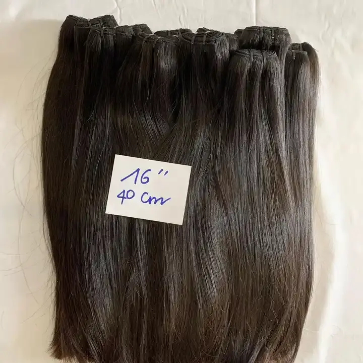 Cabelo Vietnamita cru Não Transformados Virgem Natural Fornecedores Retos Vietnamita Cutícula Alinhada Cabelo Humano Cru Macio