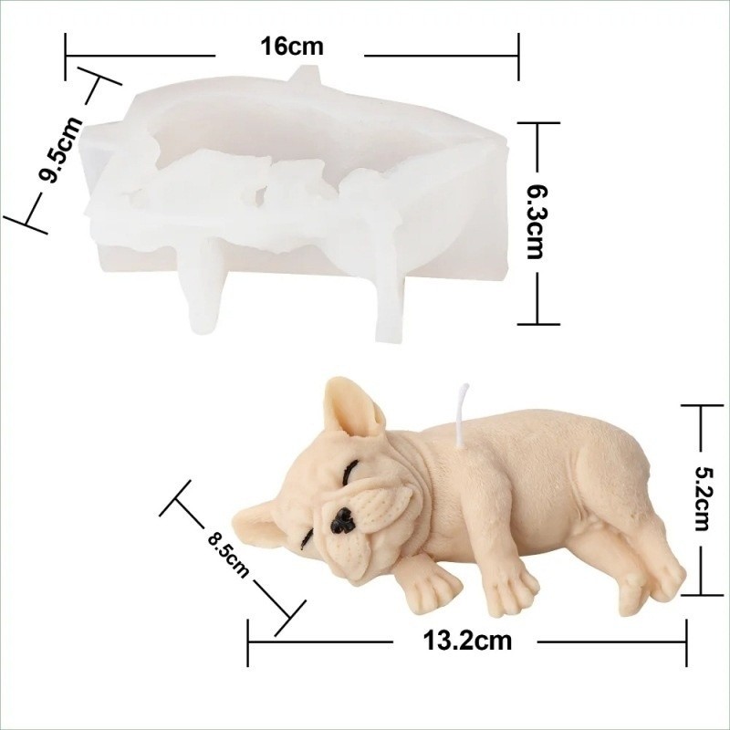 YT24083-2 Modèle de chien Sha Pei dormant sur le côté
