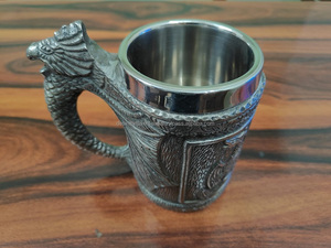 Luxury Creative Design Dragon Stainless Steel Coffee <strong>Mug</strong> Food Grade Coffee Cup by Desire <strong>Art</strong> Overseas From India