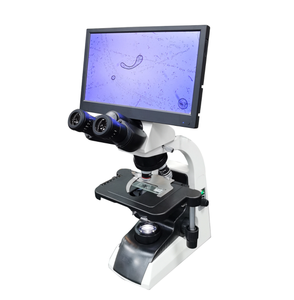 Microscopio biológico de sistema óptico, trinocular con pantalla - Product Image 1