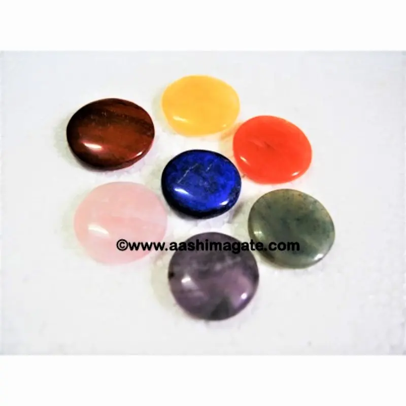 Juego de siete chakras, piedras naturales minerales, gemas, cristales curativos, bolsa de amor, regalo, juego de meditación de Reiki de la India, precio barato