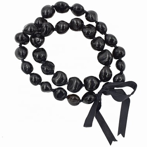 ฮาวาย KUKUI อ่อนนุช LEI สร้อยคอในสีธรรมชาติ - Product Image 1