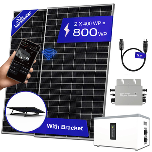 800w 600w能源电站阳台太阳能系统单晶电池存储面板安装混合即插即用 - Product Image 1