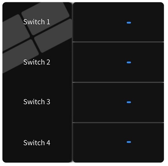 4-Gang Switch Black