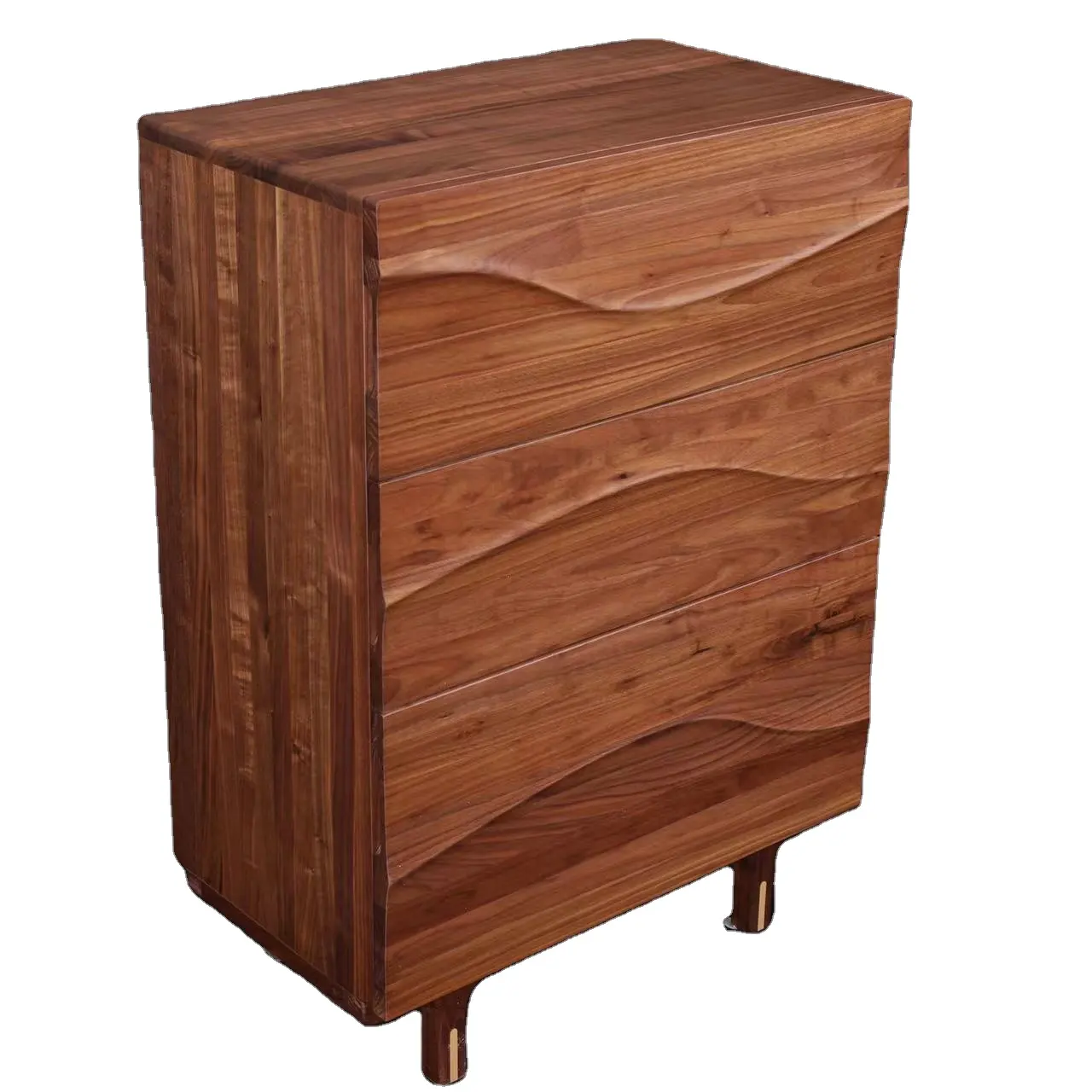 Gabinete de nogal Revestimiento Habitación Muebles de madera Diseño simple Gabinetes de sala de estar