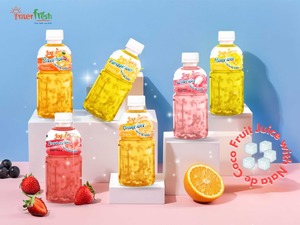 320ml Interfresh Joyce Nata De Coco doğal tatlar suyu ile büyük tat OEM ODM ambalaj etiket püresi tipi renkli işleme