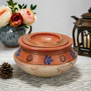 Handi Set-100% 手工天然粘土Desi风格巴基斯坦Handi烹饪服务燃气灶兼容热卖家用 - Product Image 3