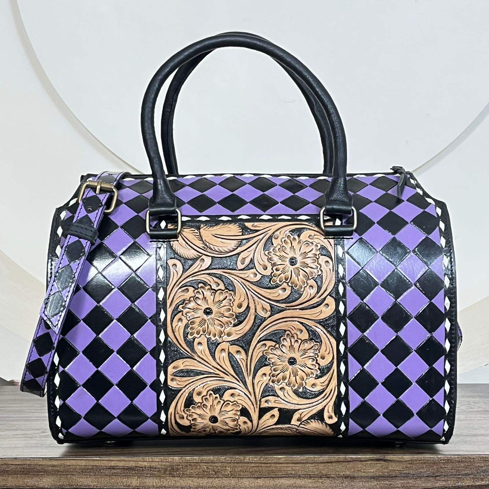 Purple & Black Checkered