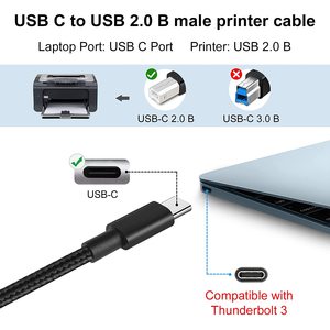USB C yazıcı MacBook için kablo Pro hava <span class=keywords><strong>iMac</strong></span> HP Canon MIDI piyano kardeş Epson