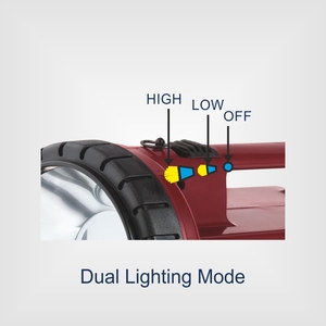 6ボルト4.5Ahバッテリー5ワットハイパワーLED 1km長距離照明堅牢ABSボディ工業用ヘビーデューティ懐中電灯トーチ - Product Image 5