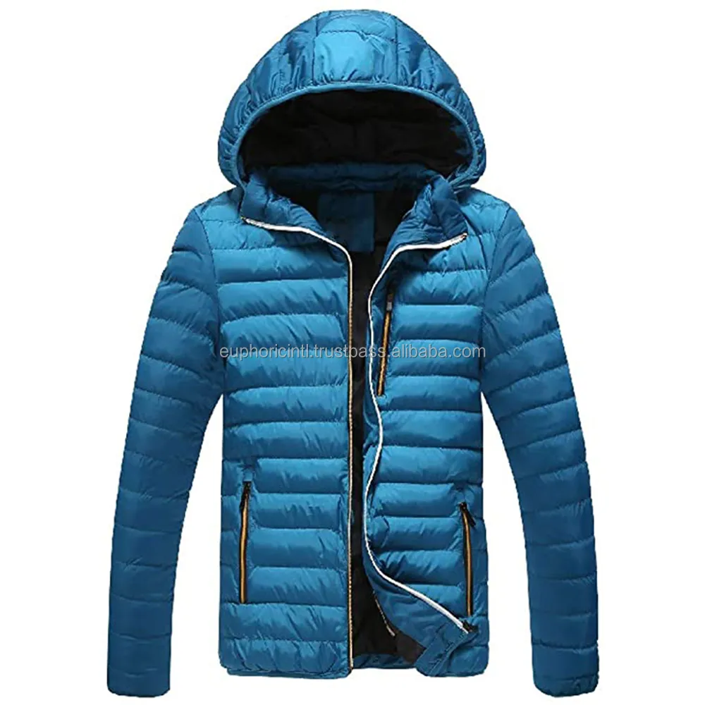 Nuova moda inverno piumino giacca da uomo spessa con cerniera tasca imbottita a bolle pieghevole in piumino da uomo giacche da uomo
