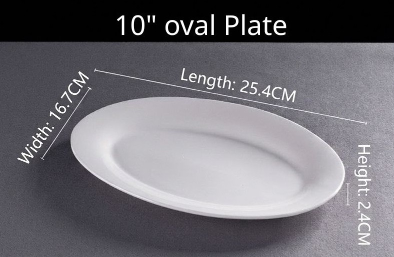 10" oval Plate