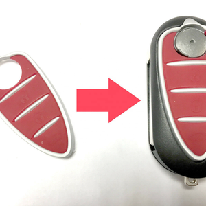 Alfa Romeo 4C Giulietta MitoGTリモートフリップキー用3ボタンリモートキーラバーパッド - Product Image 2