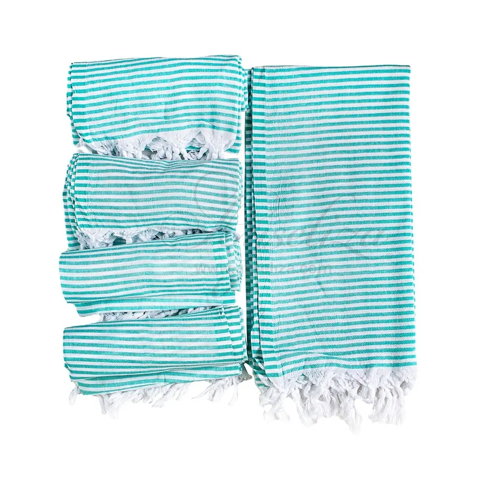 Asciugamani turchi asciugamani da spiaggia con Logo personalizzato stampa 100% cotone dalla turchia Peshtemal prezzo di fabbrica all'ingrosso Peshtemals Fouta