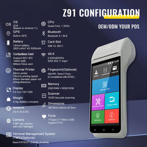 QRコード用のサーマルプリンターAndroidオールインワンEDCハンドヘルドPOS端末 - Product Image 4