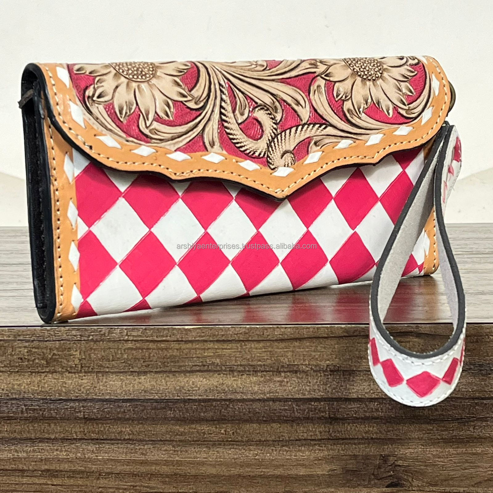 À carreaux roses et blancs