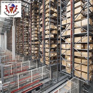 Warehouse <strong>Automated</strong> Storage Rack <strong>System</strong> (ASRS) for Manufacturing Facilities <strong>Handling</strong> Cartons Steel Material - Product Image 3
