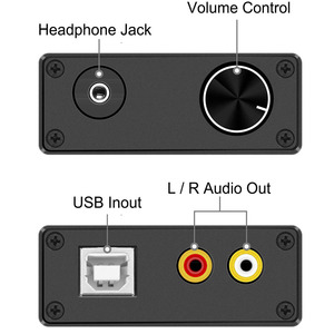 Convertidor de auriculares USB a R/L y 3,5, convertidor de audio de señal digital a analógica para Windows/Mac OS X/PS4 - Product Image 3