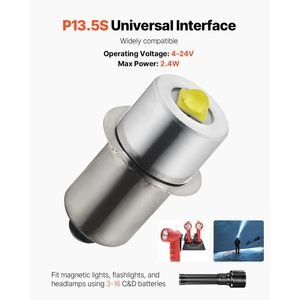 P13.5s 4-12 Volt Led đèn pin bóng đèn cho maglight đèn khẩn cấp cho đèn pin - Product Image 3