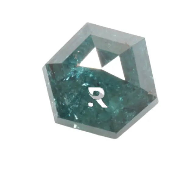 Diamante de 0,20 a 0,80 quilates, diamante Natural suelto en forma de hexagonal, Color azul
