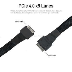 Hiệu suất cao PCIe Gen5 gen4 mcio Slim SAS U2 NVMe che chắn đồng kết nối cáp cho tính toán máy chủ OEM tích hợp - Product Image 2