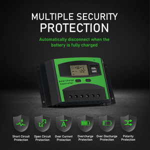 GT Солнечный PWM 10A-60A контроллер солнечного заряда домашняя система с ЖК-дисплеем 12V/24V Auto Max PV Вход 100v - Product Image 2