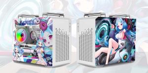 Unknown Player X300 readable lato portatile trasparente Desktop Anime cartone animato Computer case tipo-C interfaccia 240 il raffreddamento ad acqua - Product Image 5