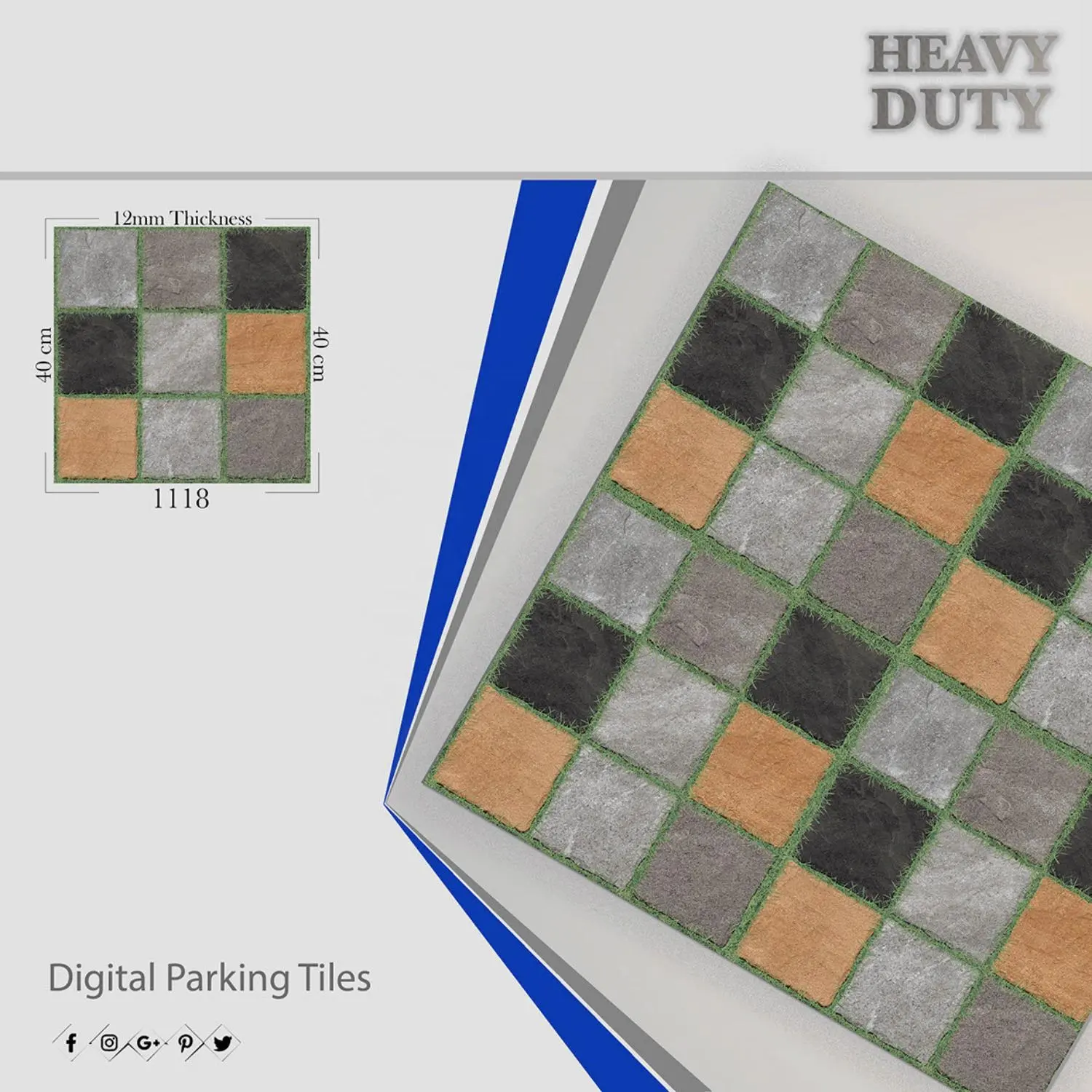 Azulejos de porcelana Digital duraderos para estacionamiento, para uso Exterior, resistentes, 40x40cm, de cerámica, para exteriores, 400x400mm