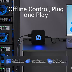 AweSun Hardware Based Smart KVM Switch Q0.5 Secure Control for Offline Systems Supports Multiple Devices for <strong>HDMI</strong> <strong>Input</strong> <strong>Output</strong>