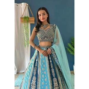 Lehenga choli เสื้อผ้าชุด lehenga ลายปักผ้าลายสวยงาม - Product Image 2
