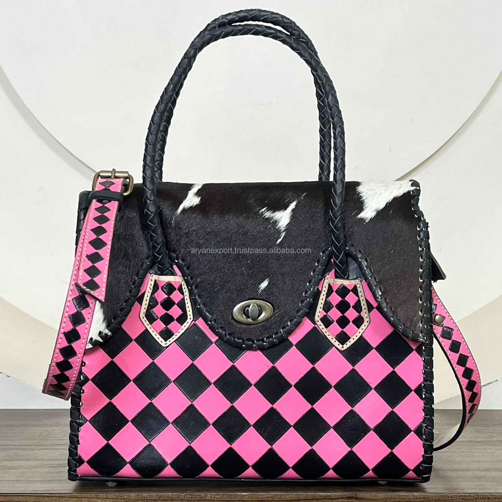 Dark Pink & Black Checkered
