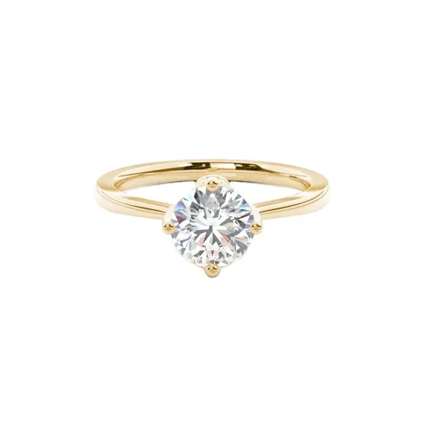 Anello solitario con diamante coltivato in laboratorio da 1 carato in oro 10K 14K 18 carati su misura in fabbrica per anello di fidanzamento o anniversario da donna