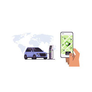 EV-Lade-App Android & iOS Benutzer freundliche Schnitts telle Dunkler Modus Kommerzielle EV-Lade-App Verwalten Sie mehrere Stationen - Product Image 1