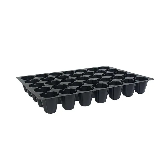 Bandejas de plástico macio para sementes de mudas de hortelã, bandejas redondas para plantio de células de sementeira profunda, ideal para crescimento e plantio, STR035-2