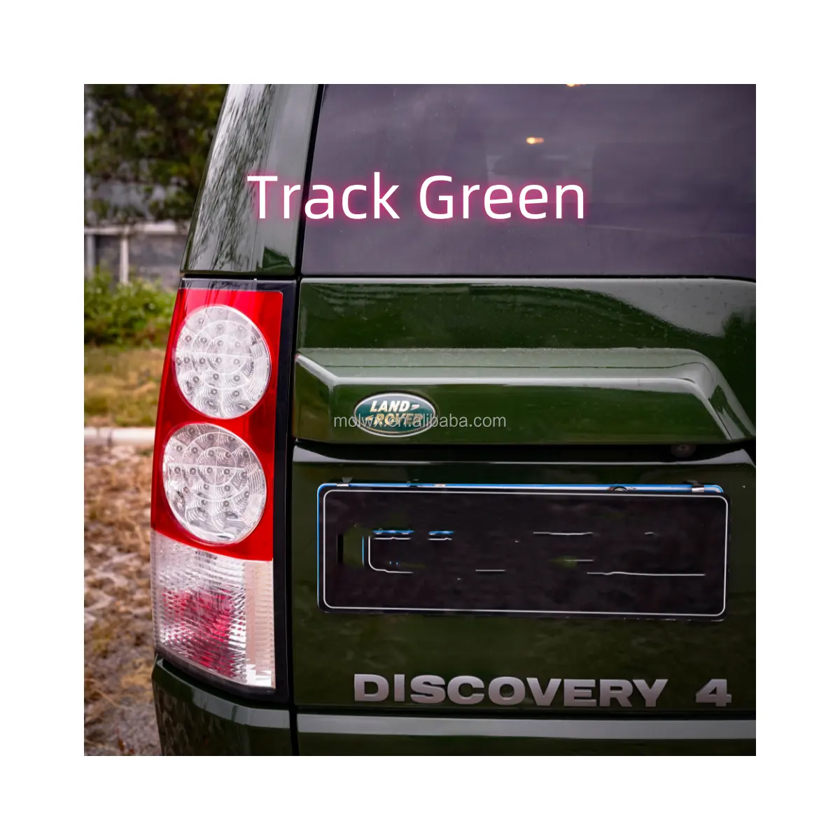 Blasefreier farbbekleideter grüner Aufkleber aus PET PVC für Land Rover Rennstrecke Autofahrzeugkarosserie in hochwertigem Vinyl gewickelt