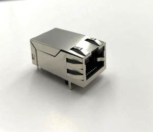 1G POW 30W 1x1 RJ45、トランスLEDメスイーサネットソケットコネクタDIPシールド8P8Cネットワーク付き - Product Image 1