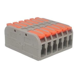 <strong>Terminal</strong> <strong>Blocks</strong> Connectors Quick <strong>Terminal</strong> <strong>Block</strong> AP-2608 6-in 6-Out Wire Connector the Painless Handle <strong>Fixed</strong> Guide Rail - Product Image 6